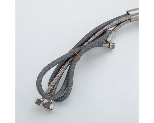 Смеситель для кухни с выдвижным изливом и режимом душ FRAP F6096-6, черный