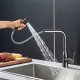 Смеситель для кухни с выдвижным изливом и режимом душ FRAP F6096-9, оружейная сталь
