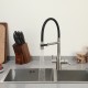 Смеситель для кухни с гибким изливом и подключением фильтра FRAP F4398-5, сатин