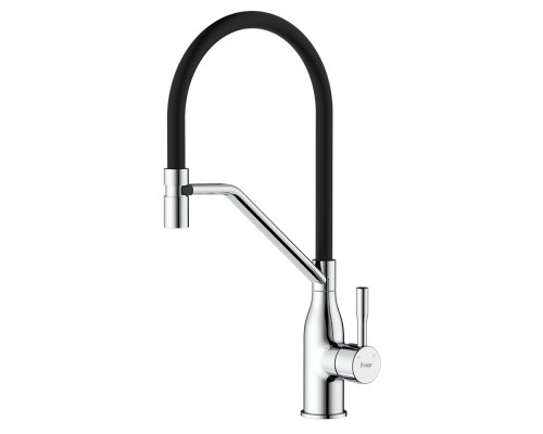 Смеситель для кухни с гибким изливом и режимом душ FRAP F4497, хром