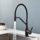 Смеситель для кухни с гибким изливом и режимом душ FRAP F4497-6, черный