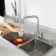 Смеситель для кухни с подключением фильтра FRAP F43801, сатин