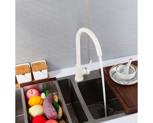 Смеситель для кухни FRAP F40899-1, белый