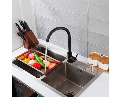 Смеситель для кухни FRAP F40899-4, черный