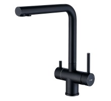 Смеситель для кухни с подключением фильтра FRAP F43899-36, черный