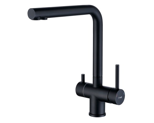 Смеситель для кухни с подключением фильтра FRAP F43899-36, черный