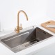 Смеситель для кухни с подключением фильтра FRAP F43899-41, бежевый