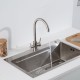 Смеситель для кухни с подключением фильтра FRAP F43899-45, сатин