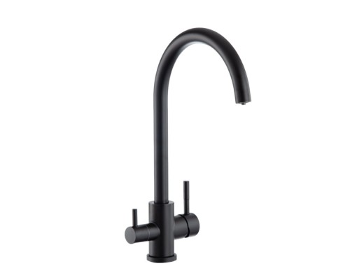 Смеситель для кухни с подключением фильтра FRAP F43899-46, черный