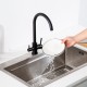 Смеситель для кухни с подключением фильтра FRAP F43899-46, черный