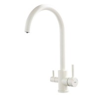 Смеситель для кухни с подключением фильтра FRAP F43899-48, белый