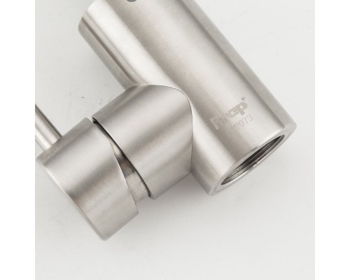Смеситель для кухни с гибким изливом и режимом душ FRAP F44899-1, сатин