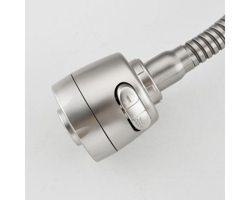Смеситель для кухни с гибким изливом и режимом душ FRAP F44899-1, сатин