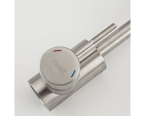 Смеситель для кухни с гибким изливом и режимом душ FRAP F44899-1, сатин
