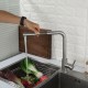 Смеситель для кухни с выдвижным изливом FRAP F60899, сатин