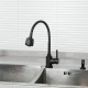 Смеситель для кухни с гибким изливом и режимом душ FRAP F40993-6, черный