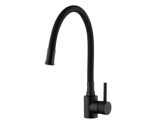 Смеситель для кухни с гибким изливом FRAP F40994-6, черный