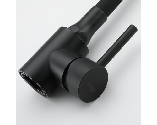 Смеситель для кухни с гибким изливом FRAP F40994-6, черный
