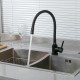Смеситель для кухни с гибким изливом FRAP F40994-6, черный