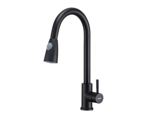 Смеситель для кухни с выдвижным изливом и режимом душ FRAP F60991-6, черный
