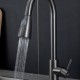 Смеситель для кухни с выдвижным изливом и режимом душ FRAP F60991-9, оружейная сталь