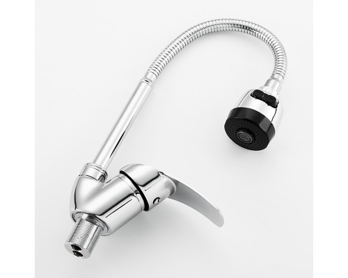 Смеситель для кухни с гибким изливом и режимом душ FRUD R40055-1, хром