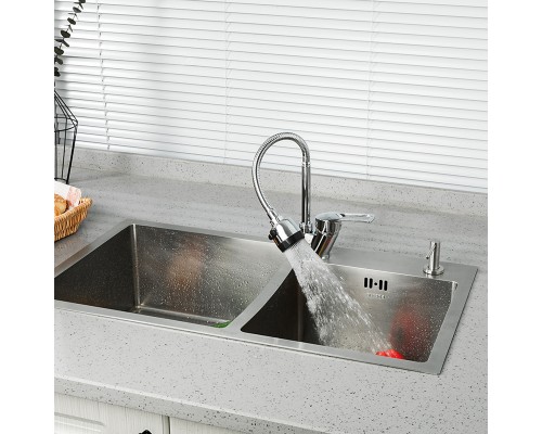 Смеситель для кухни с гибким изливом и режимом душ FRUD R41055-1, хром