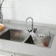 Смеситель для кухни с гибким изливом и режимом душ FRUD R41055-1, хром