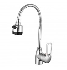 Смеситель для кухни с гибким изливом и режимом душ FRUD R42055-1, хром