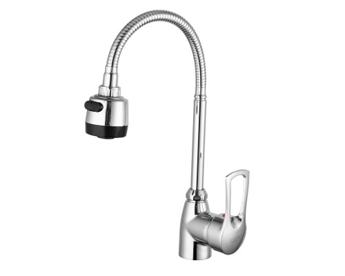 Смеситель для кухни с гибким изливом и режимом душ FRUD R42055-1, хром