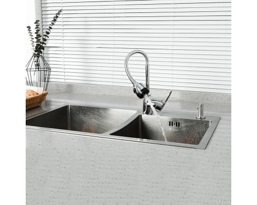 Смеситель для кухни с гибким изливом и режимом душ FRUD R42055-1, хром