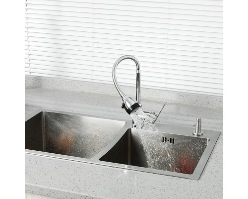 Смеситель для кухни с гибким изливом и режимом душ FRUD R42055-1, хром