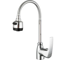 Смеситель для кухни с гибким изливом и режимом душ FRUD R42055-2, хром