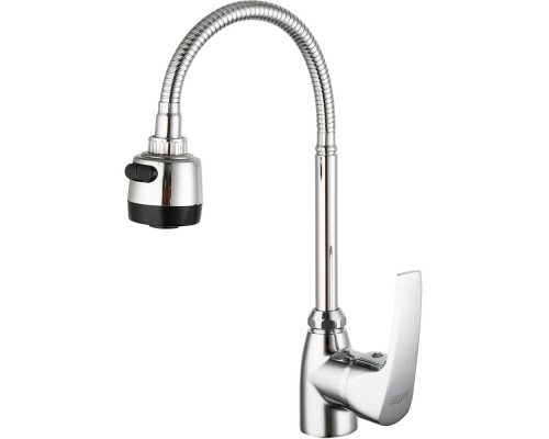 Смеситель для кухни с гибким изливом и режимом душ FRUD R42055-2, хром