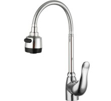 Смеситель для кухни с гибким изливом и режимом душ FRUD R42055-3, хром