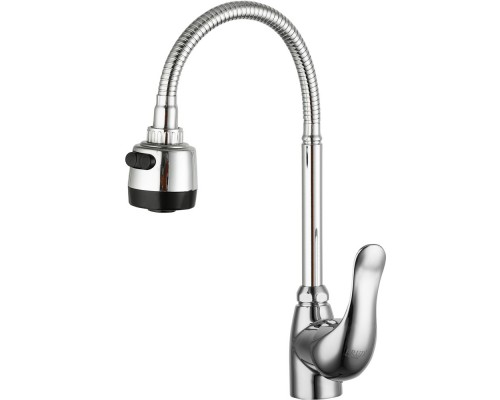 Смеситель для кухни с гибким изливом и режимом душ FRUD R42055-3, хром
