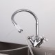 Смеситель для кухни с гибким изливом FRUD R43127-7, хром/белый