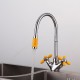 Смеситель для кухни с гибким изливом FRUD R43127-9, хром/оранжевый