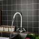Смеситель для кухни с гибким изливом FRUD R44127-7, хром/белый