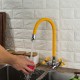 Смеситель для кухни с гибким изливом FRUD R44127-9, хром/оранжевый