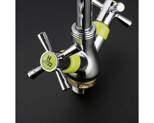 Смеситель для кухни FRUD R49118-6, хром/зеленый