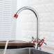 Смеситель для кухни FRUD R49118-10, хром/красный