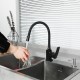 Смеситель для кухни с гибким изливом FRUD R43152, черный