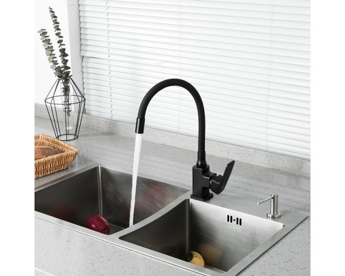 Смеситель для кухни с гибким изливом FRUD R43152, черный
