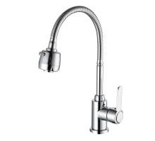 Смеситель для кухни с гибким изливом и режимом душ FRUD R42052-30, хром