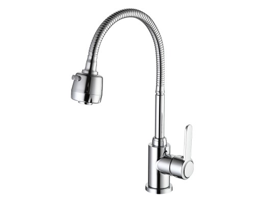 Смеситель для кухни с гибким изливом и режимом душ FRUD R42052-30, хром