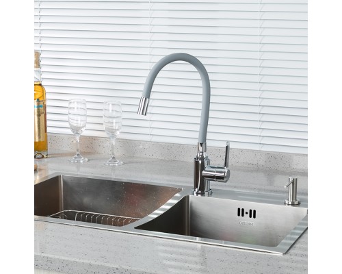 Смеситель для кухни с гибким изливом FRUD R42052-31, хром