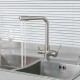 Смеситель для кухни с подключением фильтра FRUD R43053-5, сатин