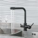 Смеситель для кухни с подключением фильтра FRUD R43053-7, черный
