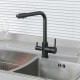 Смеситель для кухни с подключением фильтра FRUD R43053-7, черный